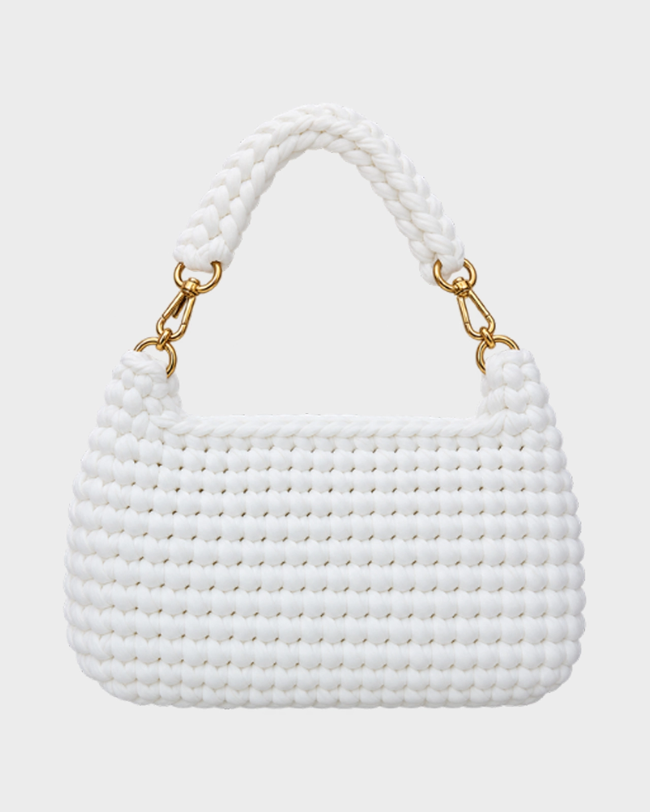 Vanilla Girl White Macramé Shoulder Bag