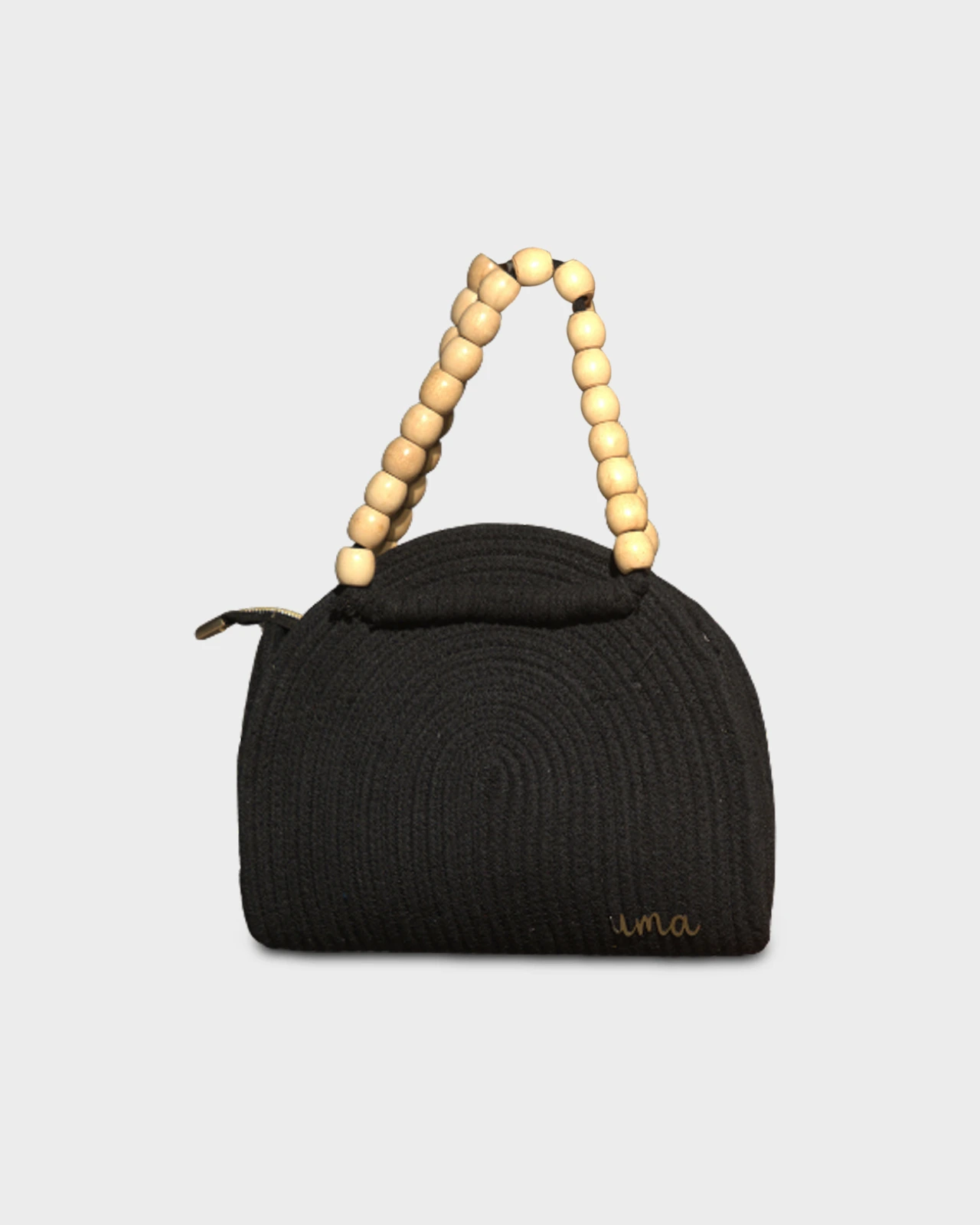 Midnight Black Rope Handbag for Everyday Styling